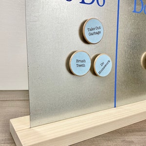 Standing To Do / Done Magnetic Chart Azure Blue