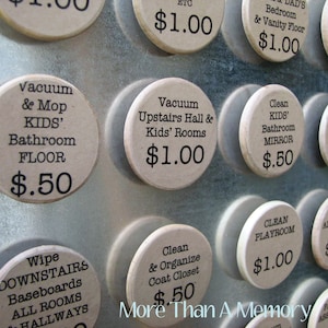 CUSTOM Chore Magnets: You choose the Chores