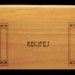 Craftsman, Prairie, Mission, Style, Recipe Box, Custom, Personalized Gift, Wedding Gift, New Home Gift, Recipe Storage