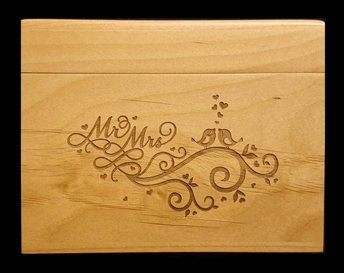 Mr & Mrs Custom Recipe Box, Wedding Gift
