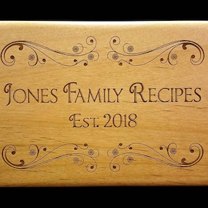 Familien Name Geschenk, personalisierte Rezept Box, Jubiläum Geschenk, Hochzeitsgeschenk, Brautdusche Geschenk, Familiengeschenk, Brautdusche