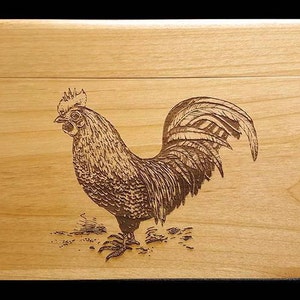 Rooster Recipe Box, Rooster Decor, Recipe Box 4 x 6, Rooster Kitchen Decor