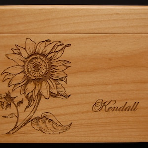 Cadeau de mariage, Boîte de recettes personnalisée, Cadeau pour elle, Décoration tournesol, Boîte de recettes et cartes, Cadeaux pour cuisiniers, Shower nuptiale