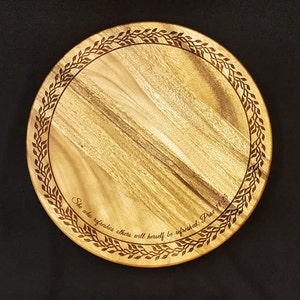 Custom Engraved Lazy Susan, Wood Lazy Susan Gift, Turntable