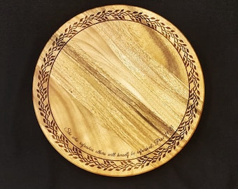 Custom Engraved Lazy Susan, Wood Lazy Susan Gift, Turntable
