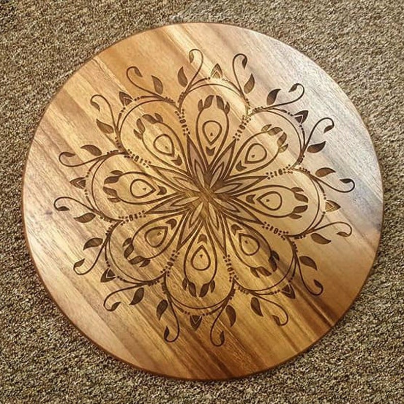Custom Engraved Lazy Susan Wood Lazy Susan Gift Etsy