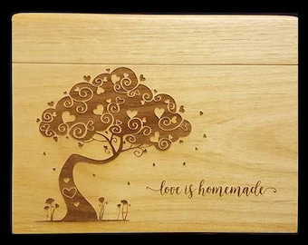 Caja de recetas personalizada Love is Homemade