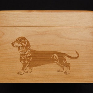 Dachshund Gift, Personalized Recipe Box, Custom Recipe Box, Recipe Cards, Wood Recipe Box, Weiner Dog, Gift for Cooks
