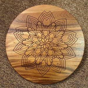 Custom Engraved Lazy Susan, Wood Lazy Susan Gift