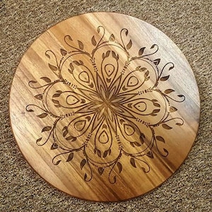 Custom Engraved Lazy Susan, Wood Lazy Susan Gift