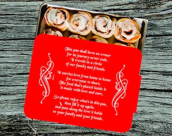 Engraved Aluminum Cake Pan with Lid: The Giving Plate