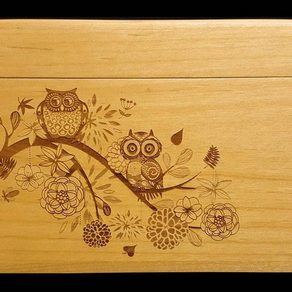 Personalized Owl Gifts Recipe Box