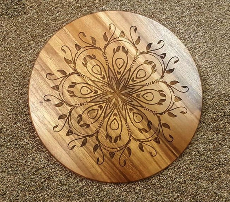 Custom Engraved Lazy Susan Wood Lazy Susan Gift Etsy