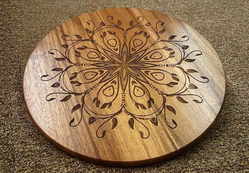 Custom Engraved Lazy Susan Wood Lazy Susan Gift Etsy