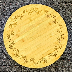 Lazy Susan, Bamboo Wood Lazy Susan, Housewarming Gift, Wedding Present, Gift for Home