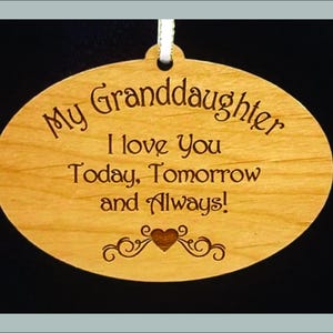Granddaughter Ornament, My Granddaughter, Christmas Ornament, Wood Ornament, Gift for Granddaughter, Gift From Grandma