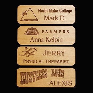 Personalized Wood Name Tags