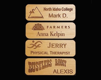 Personalized Wood Name Tags