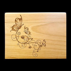 Mariposa, Caja de recetas, Regalo de despedida de soltera, Regalo de bodas, Novia y novio, Regalo para chef, Almacenamiento de tarjetas de recetas