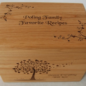 Personalisiert, Rezeptbox Saison mit Liebe, Hochzeit, Geschenk, Brautparty, Braut und Bräutigam, Holz, Rezeptkarten, Rezeptaufbewahrung, kundenspezifisch