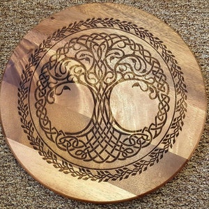 Tree of Life, Custom Engraved Lazy Susan, Wood Lazy Susan Gift