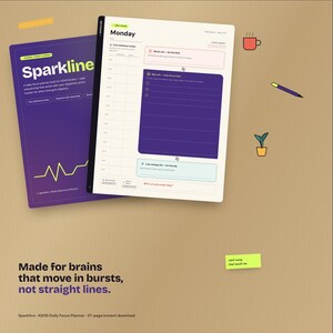 ADHD Daily Focus Planner | Dopamine Task Sequencing, Time Blindness Tracker (PDF Download)