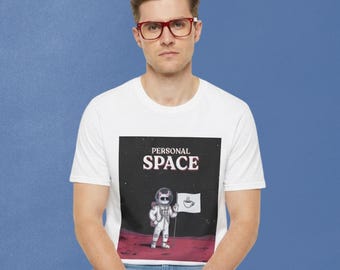 Personal Space T-Shirt | Astronaut Cat Graphic Tee | Funny Space Coffee Shirt | Introvert Cat Lover Gift | Bad Meow Co
