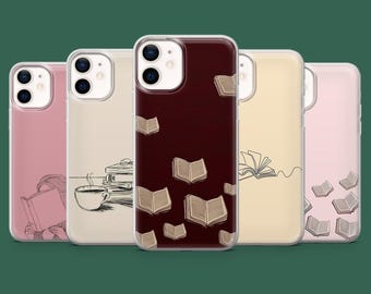 Book Lover Phone Case Bookish Bibliophile Cover for iPhone 18 Pro, 17, 16, 15, 14, 13, 12, Samsung S26, S25, S24, A57, A17, Pixel 11, 10, 9A