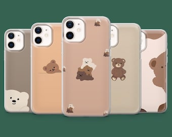 Teddy Phone Case Cute Bear Cover for 17, 17Pro, 16, 15, 14, 13, 12, 11, Samsung S26, S25, S24, S23, S22, A16, A56, Pixel 10A, 10Pro, 9A, 8A