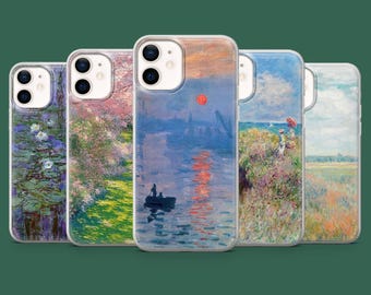 Claude Monet Phone Case Art Monet Cover for 17, 17Pro, 16, 15, 14, 13, 12, Samsung S26, S25, S24, S23, S22, A56, Pixel 10A, 10Pro, 9A