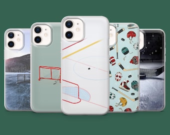 Ice Hockey Phone Case Winter Sports Puck Cover for 17, 17Pro, 16, 15, 14, 13, 12, Samsung S26, S25, S24, S23, S22, A56, Pixel 10A, 10Pro, 9A