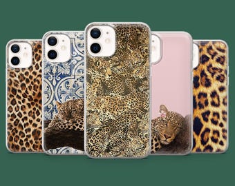 Funda para teléfono con estampado de guepardo y leopardo para 17, 17Pro, 16, 15, 14, 13, 12, Samsung S26, S25, S24, S23, S22, A56, Pixel 10A, 10Pro, 9A