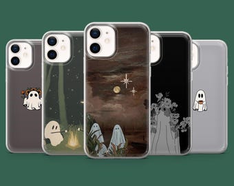 Funda de teléfono fantasma con temática de Halloween para 17, 17Pro, 16, 15, 14, 13, 12, Samsung S26, S25, S24, S23, S22, A56, Pixel 10A, 10Pro, 9A