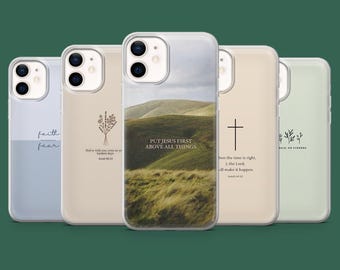 Christian Phone Case Psalms Jesus Bible Quotes Cover for 17, 17Pro, 16, 15, 14, 13, 12, Samsung S26, S25, S24, S23, S22, A56, Pixel 10A, 9A