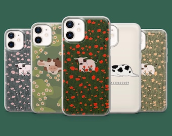 かわいい牛柄の携帯ケース おもしろ動物カバー 17、17Pro、16、15、14、13、12、Samsung S26、S25、S24、S23、S22、A56、Pixel 10A、10Pro、9A用