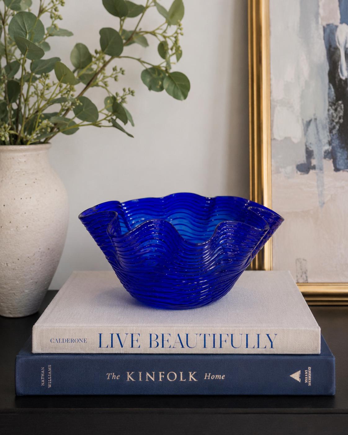 Murano Blue Bowl - Etsy