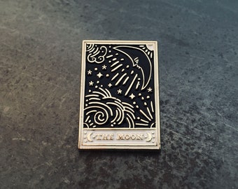 MOON TAROT enamel pin | Badge | Brooch | Lapel Pin | Black & Gold