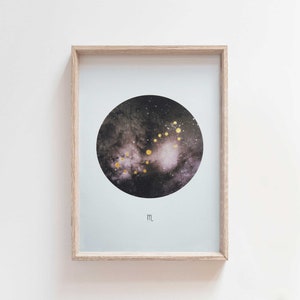 Schorpioen | Constellatie art | Star Sign Print | Horoscoopafdruk | Zodiac Wall Art | Zodiac Print | Astrologie Muur Kunst | Slaapkamer Muur Kunst