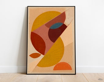 Noori Colourful Abstract | Fine Art Giclée Print | Block Art | Modern Art | Minimal Decor | Contemporary Art | A3 | A2
