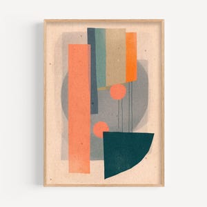 Inara Colourful Abstract | Fine Art Giclée Print | Block Art | Modern Art | Minimal Decor | Contemporary Art | A3 | A2