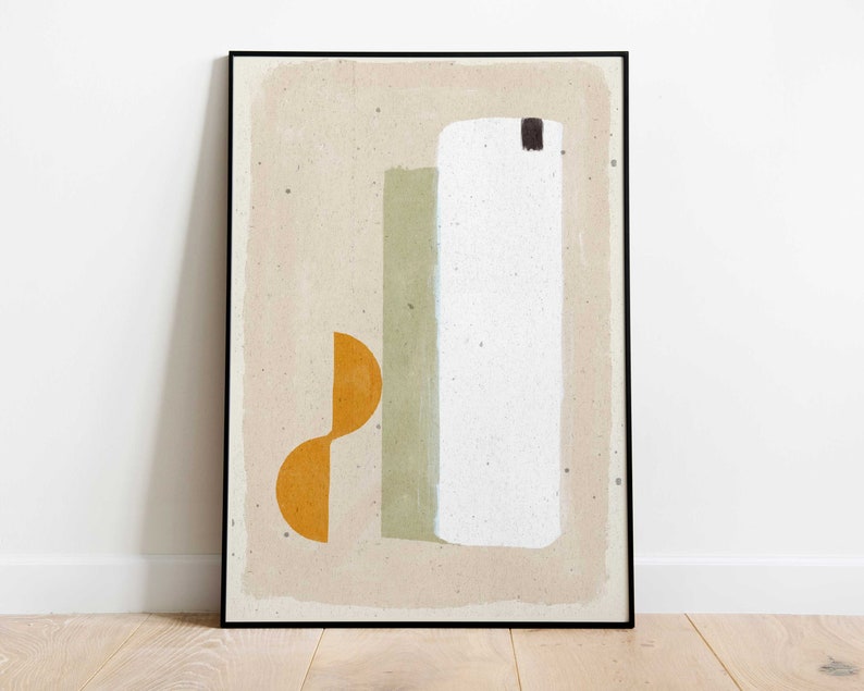 WABI SABI Colorido abstracto / Bellas artes Giclée Print / Block Art / Arte moderno / Decoración minimalista / Arte contemporáneo / A3 / A2 imagen 1