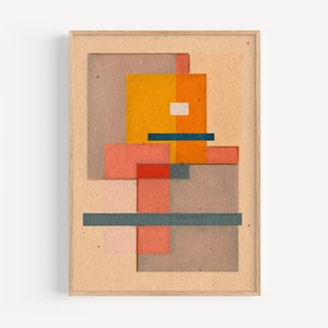 Iki Colourful Abstract | Fine Art Giclée Print | Block Art | Modern Art | Minimal Decor | Contemporary Art | A3 | A2