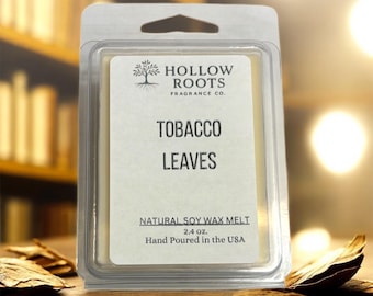Tobacco Leaves Soy Wax Melts – Warm Masculine Scent | Hand-Poured Long-Lasting Candle Tarts