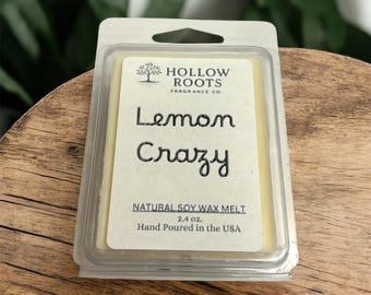 Lemon Wax Melts | Natural Soy Candle Tarts | Fresh Citrus Home Fragrance