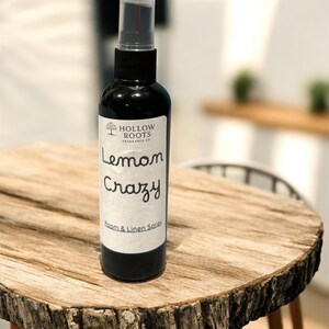 Lemon Crazy Room & Linen Spray • Fresh Citrus Air Freshener • Odor Eliminator • Lemon Scented Fabric Spray