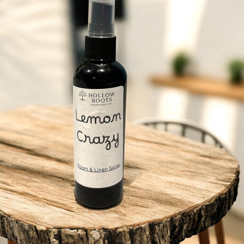 Lemon Crazy Room & Linen Spray • Fresh Citrus Air Freshener • Odor Eliminator • Lemon Scented Fabric Spray