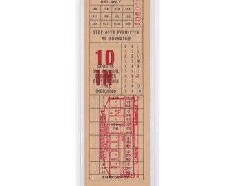 Bookmark / San Francisco Bus Ticket Transfer - Route 10 With Trolly