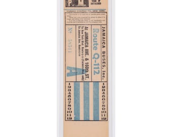 Bookmark / New York Bus Ticket Transfer - Jamaica Ave