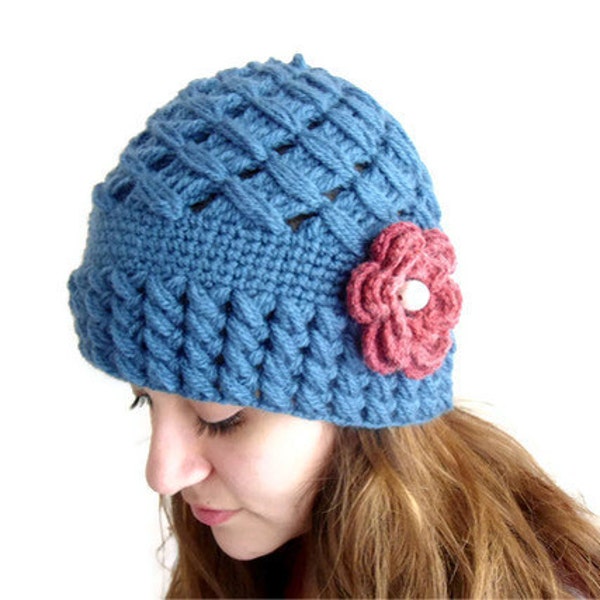 Blue beanie,crochet,Holiday Accessories,Christmas,Halloween,gift, Blue Hat