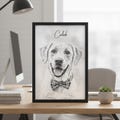 Pet gift, dog portrait, custom pet art, pet memorial gifts, puppy drawing, custom pet portrait, drawing from photo, cat portrait custom product logo